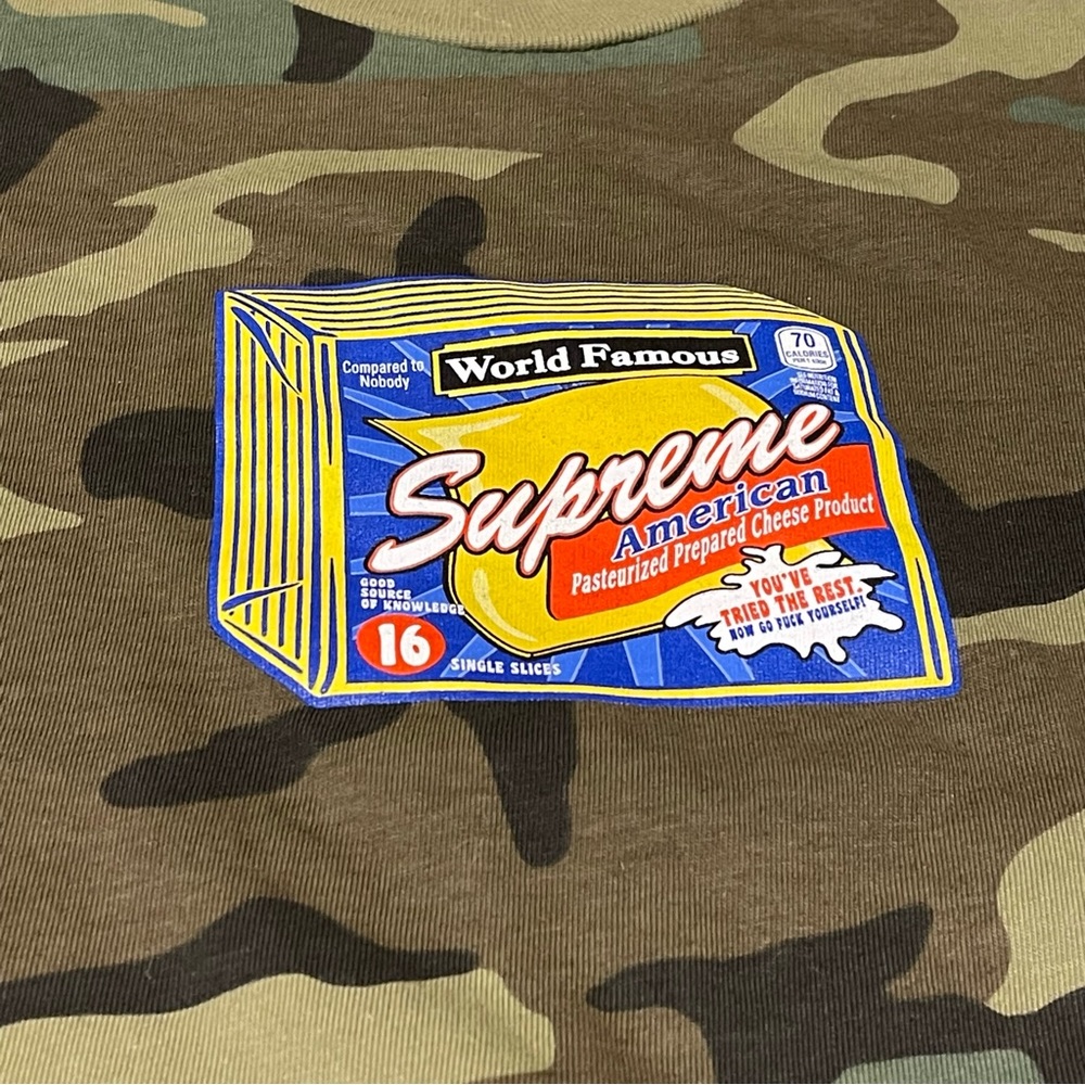 Supreme Cheese Tshirt (Camo) View 4